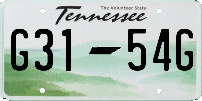 TN license plate G3154G