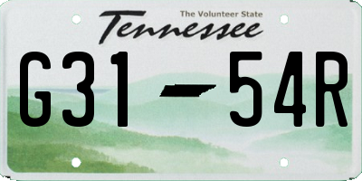 TN license plate G3154R