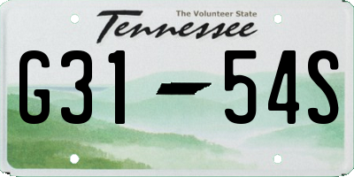 TN license plate G3154S