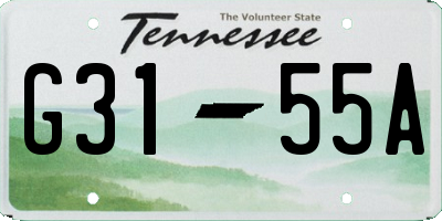 TN license plate G3155A