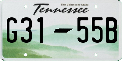TN license plate G3155B