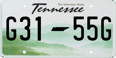 TN license plate G3155G