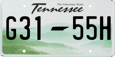 TN license plate G3155H