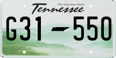 TN license plate G3155O