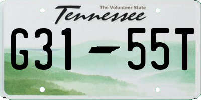 TN license plate G3155T