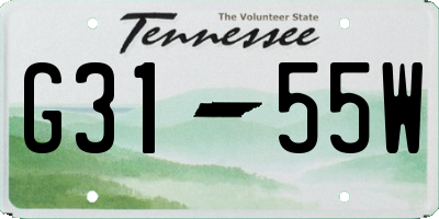 TN license plate G3155W