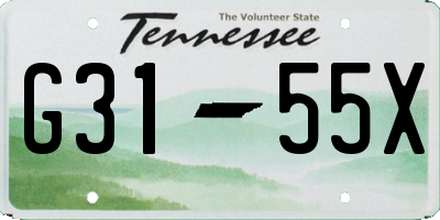 TN license plate G3155X