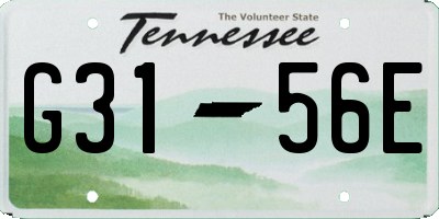 TN license plate G3156E