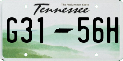 TN license plate G3156H