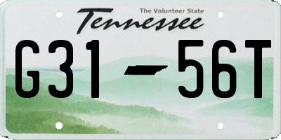 TN license plate G3156T