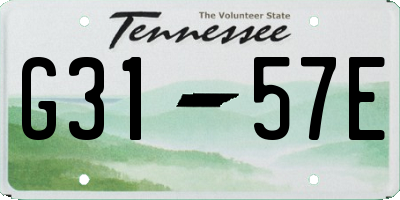TN license plate G3157E
