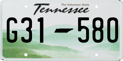 TN license plate G3158O