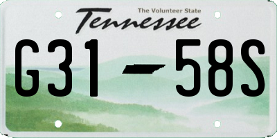 TN license plate G3158S