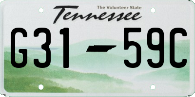 TN license plate G3159C