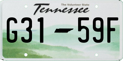 TN license plate G3159F