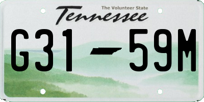 TN license plate G3159M