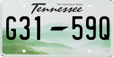 TN license plate G3159Q