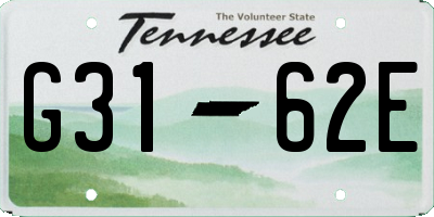 TN license plate G3162E