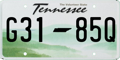 TN license plate G3185Q