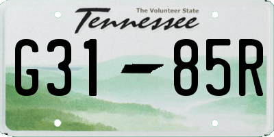 TN license plate G3185R