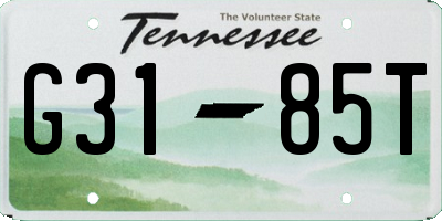 TN license plate G3185T