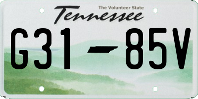 TN license plate G3185V