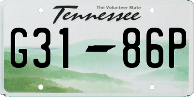 TN license plate G3186P