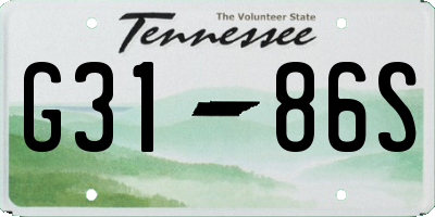TN license plate G3186S