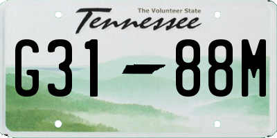 TN license plate G3188M