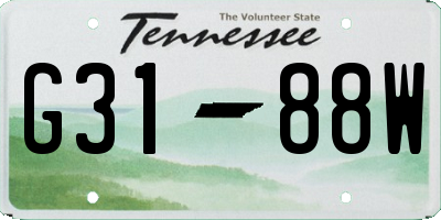 TN license plate G3188W