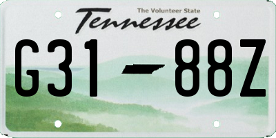 TN license plate G3188Z