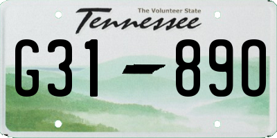 TN license plate G3189O