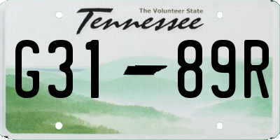 TN license plate G3189R