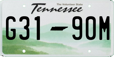 TN license plate G3190M