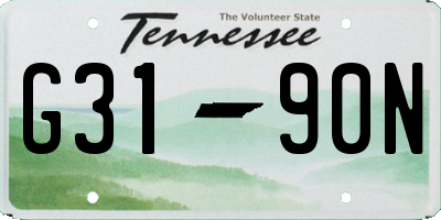 TN license plate G3190N