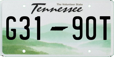 TN license plate G3190T