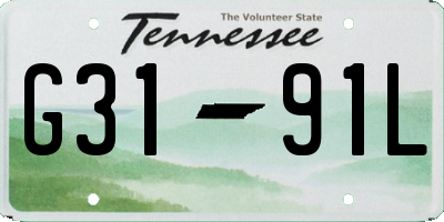 TN license plate G3191L