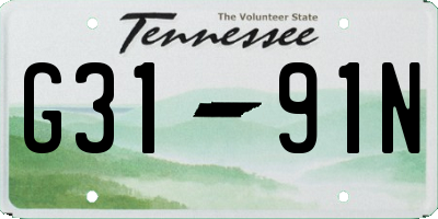 TN license plate G3191N