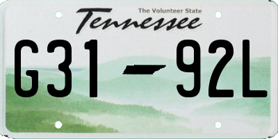 TN license plate G3192L