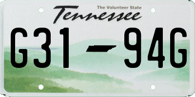 TN license plate G3194G