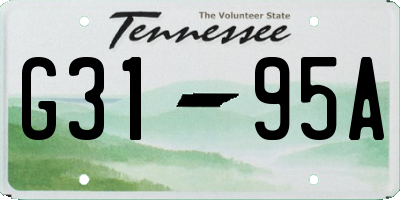 TN license plate G3195A