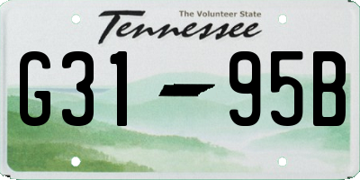 TN license plate G3195B