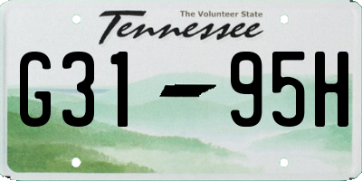 TN license plate G3195H