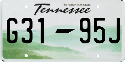 TN license plate G3195J