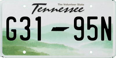 TN license plate G3195N