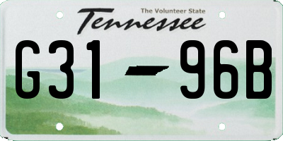 TN license plate G3196B