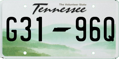 TN license plate G3196Q