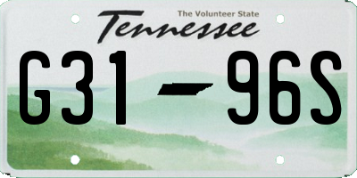 TN license plate G3196S