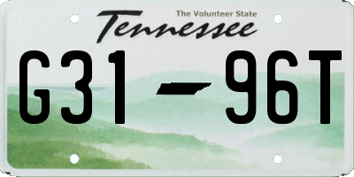 TN license plate G3196T