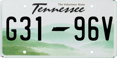 TN license plate G3196V